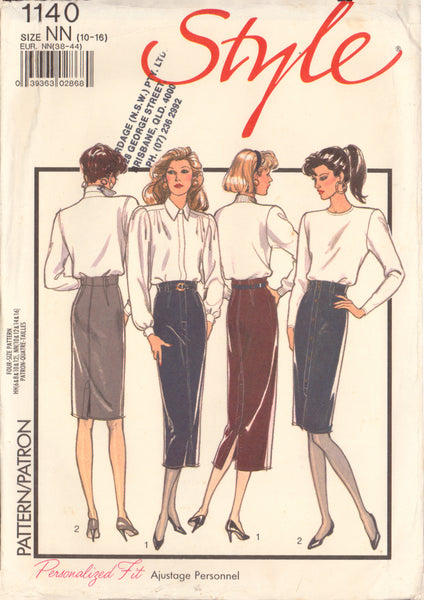 Style 1140 Sewing Pattern. Skirts, Size 10-16, Cut, Complete