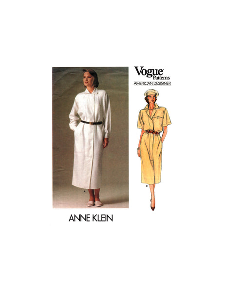 Vogue 1531 Anne Klein Loose Fitting Dress in Two Lengths, Uncut, F/Folded, Sewing Pattern Size 14