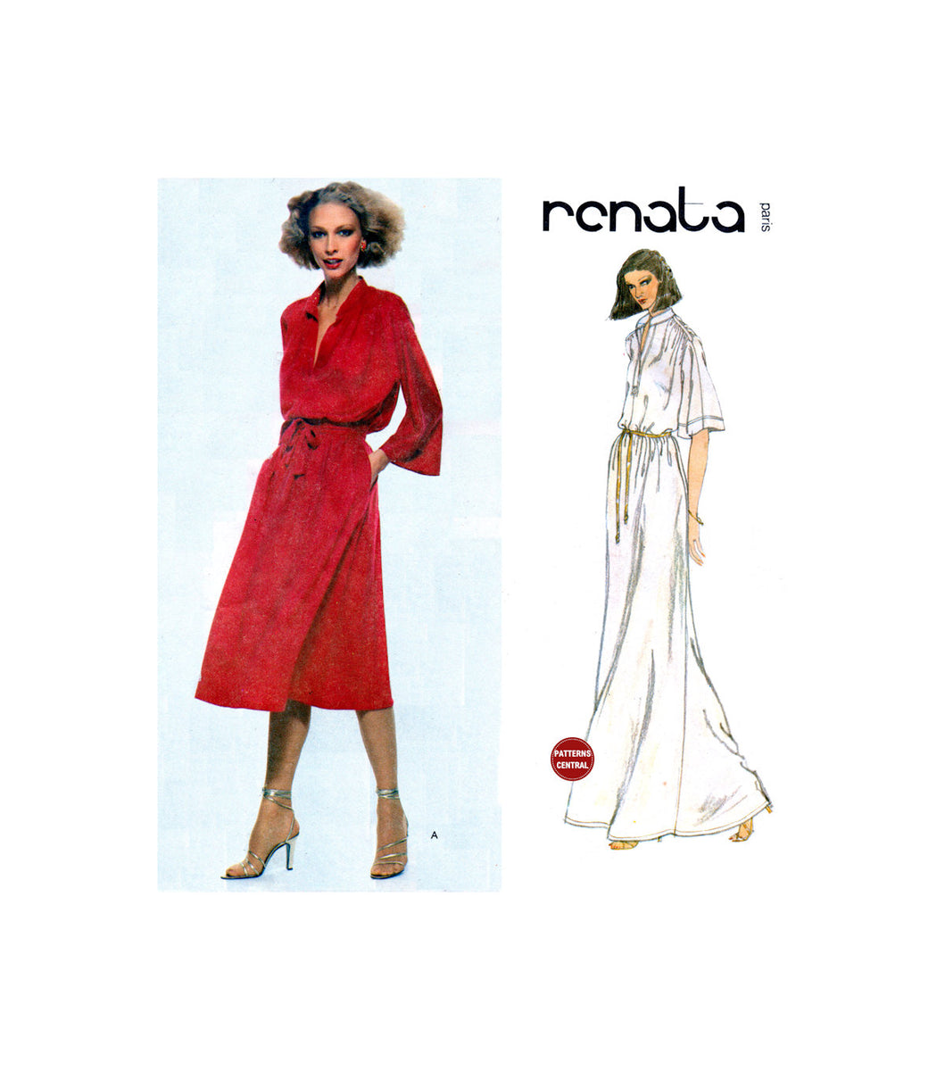 70s Sewing Pattern: Vogue 1860 Renata Blouson Dress in Two