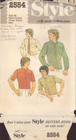 Style 2554 Sewing Pattern, Men's Set of Shirts, Size 48, Cut, Complete