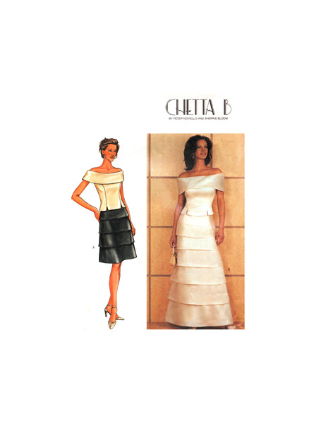 Butterick 3859 Chetta B Princess Seam Top and Tiered Skirt in Two Lengths, Partially Cut, Complete Sewing Pattern (see description)