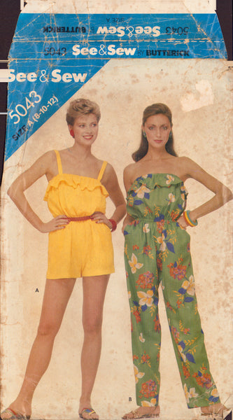 See & Sew 5043 Sewing Pattern, Jumpsuit, Size 8-10-12, Cut, Complete