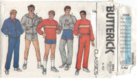Butterick 6893 Men's Activewear: Jacket, Top, Shorts and Pants, Partially Cut, Complete Sewing Pattern Size 42-48