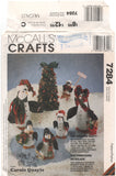 McCall's 7284 Christmas Penguin Soft Toys by Carol Quayle, Uncut, Factory Folded, Sewing Pattern