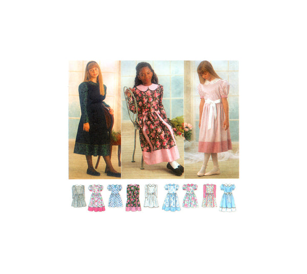 Simplicity 9309 Child's Special Occasion Dress with Design Variations, Uncut, Factory Folded Sewing Pattern Size 7-14