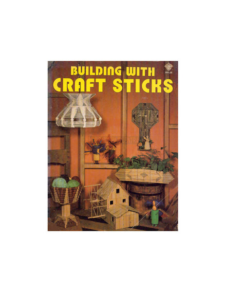 Building With Craft Sticks 1977 - Patterns to create craft stick projects Instant Download PDF 24 pages