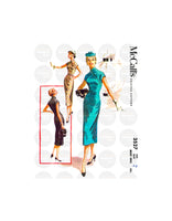 50s Cap Sleeve Cheongsam Dress, Bust 34 (87 cm) McCall's 3527, Vintage Sewing Pattern Reproduction