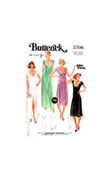 70s Fitted, Flared, U-Neckline Gown in Two Lengths, Bust 36 (92 cm), Butterick 5706, Vintage Sewing Pattern Reproduction