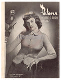 Patons 257 - 40s Knitting Patterns for Womens Sweaters and Cardigans Instant Download PDF 20 pages
