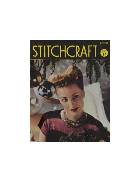 Stitchcraft 160 Nov/Dec 1946 - Patterns for Sweaters, Jabot, Slippers, Stuffed Toys, Waistcoat And More - Instant Download PDF 20 pages