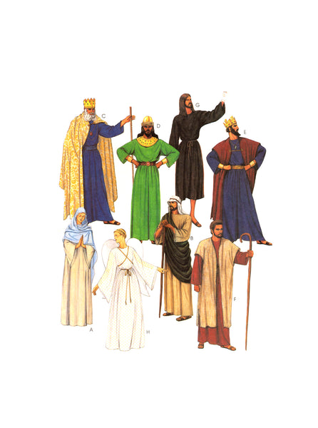 McCall's 5568 Adults' Nativity Theme, Biblical Costumes: Gowns, Robes and Accessories, Cosplay, Fancy Dress, Sewing Pattern Size Medium