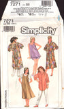 Simplicity 7271 Maternity Wear: Pants, Shorts and Very Loose Fitting Dress, Skirt, Jumper and Top, Sewing Pattern Multi Plus Size XS-XL
