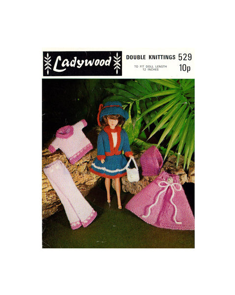 Ladywood 529 60s Doll Clothes Patterns - Instant Download PDF 4 Pages