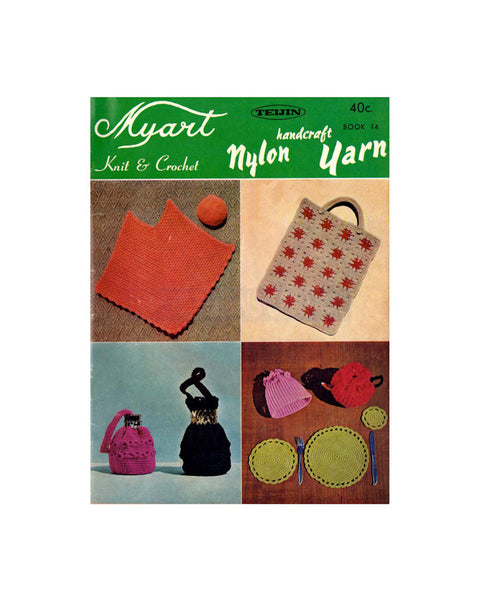 Myart Book 14 Knit & Crochet Nylon Yarn Instant Download PDF 20 pages