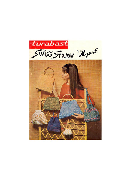 Myart Book 4 Swiss Straw Bags - 60s Knitting and Crocheting Handbag Patterns - Instant Download PDF 16 pages