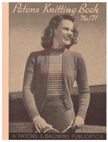 Patons 171 - 40s/50s Knitting Patterns for Tops and Cardigans for Women Instant Download PDF 16 pages