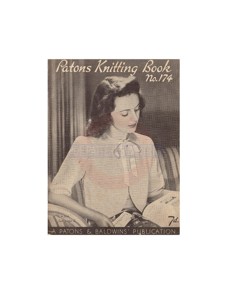 Patons 174 - 40s Knitting Patterns for Women's Bed Jackets and Robe Instant Download PDF 20 pages