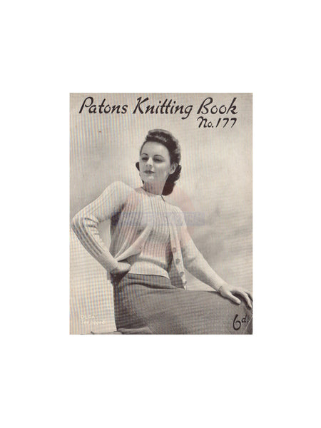 Patons 177 - Knitting Patterns for Women's Jumpers, Sweaters, Vests, Cardigans Instant Download PDF 20 pages