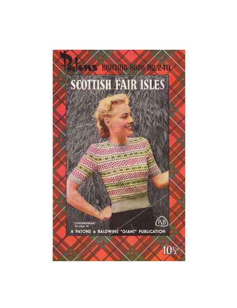 Patons 240  Scottish Fair Isles - 40s Knitting Patterns for Women Instant Download PDF 36 pages