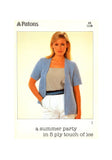 Patons Book 676 A Summer Party in 5 PLY, 7 Knitting Patterns for Women, Soft Cover Book, Clear Instructions, Colour Photos, 21 pages