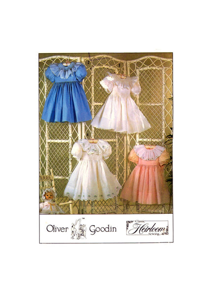 Simplicity 9579 Oliver Goodin Toddler Special Occasion, Flower Girl Dresses with Short Sleeves, U/C, F/Folded, Sewing Pattern All Sizes