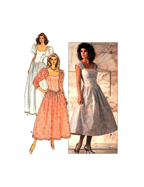 Butterick 4829 Evening, Special Ocassion, Bridesmaid, Bridal, Wedding Dress in Two Lengths, Uncut, F/Folded, Sewing Pattern Size 12-16