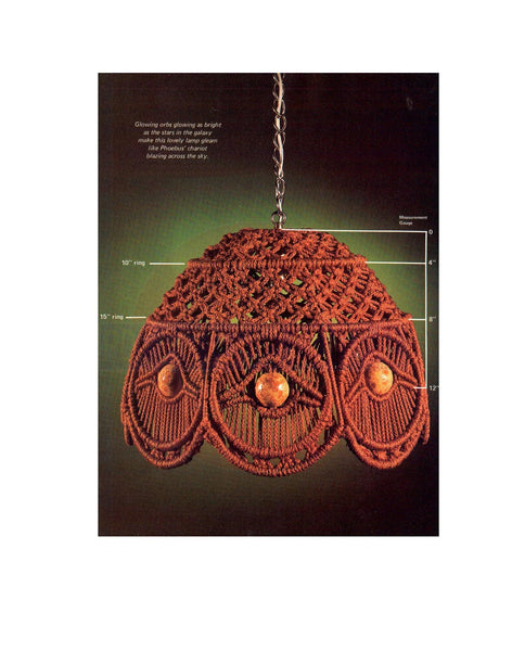 Vintage 70s "Tawny Tiffany" Lamp Shade Pattern Instant Download PDF 2 + 11 pages