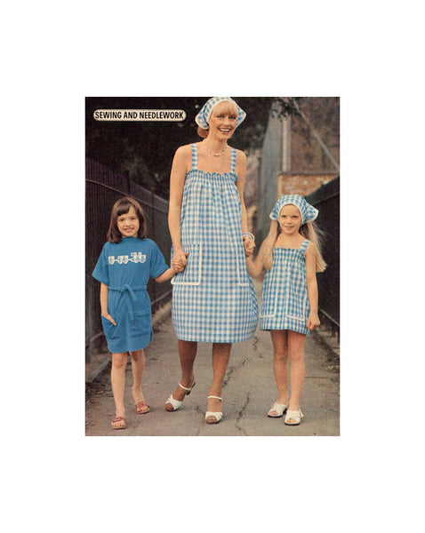 Vintage 70s Sundresses and Tunic Dress, Drafting & Sewing Instructions Instant Download PDF 3 pages