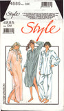 Style 4885 Nightshirt in Two Lengths and Pajamas, Uncut, Factory Folded Sewing Pattern Size 8-10