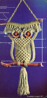 Easily Done Macramé - Vintage Macrame Owl, Plant Hanger and Display Hanger Patterns Instant Download PDF 24 pages