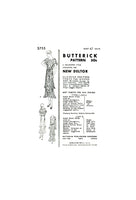 30s Sleeveless or Long Sleeve Dress with Tiers and Optional Bertha Collar, Bust 40" (102 cm), Butterick 3755, Sewing Pattern Reproduction