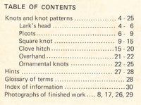 Handbook of Common Macrame Knots 1971 Instant Download PDF 32 pages