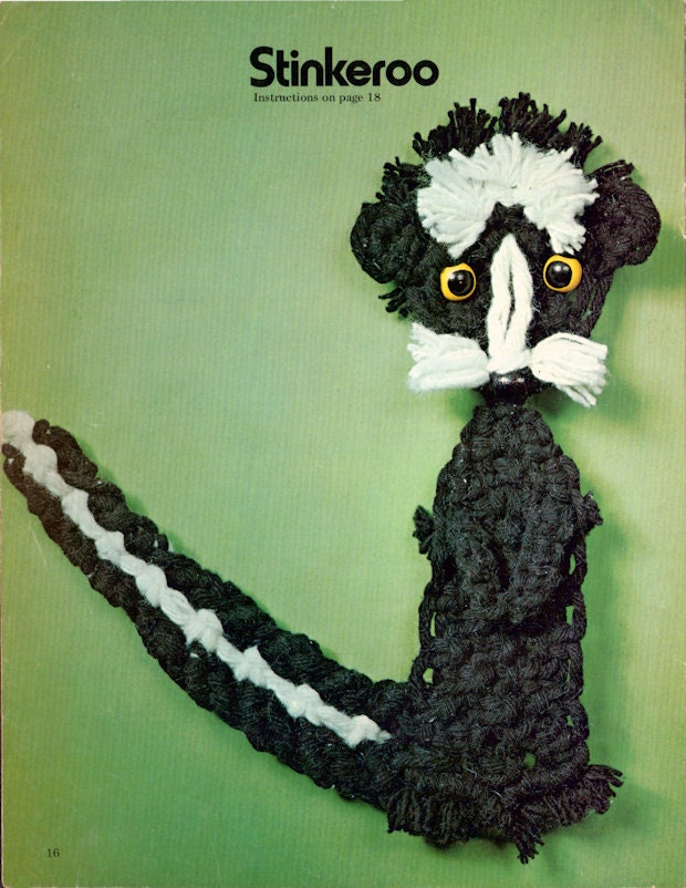 Livre De Patrons Macramé Motifs Animaux Ancien - Créations Cheval, Renard, Artisanat Créatif Vintage