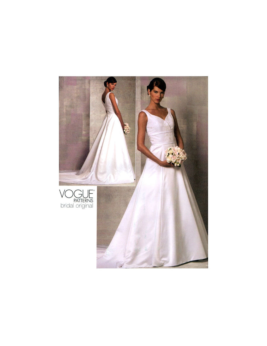 Vogue Bridal Original 1163 Close Fitting, Sleeveless Gown with Flared –  Patterns Central