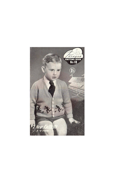 Paragon Knitting Book No. 18 Seven 1940s Cardigan/Pullover Patterns for Toddlers Instant Download PDF 16 pages