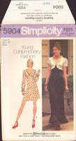 Simplicity 5904 Dress in Two Lengths with Long or Short Sleeves, Uncut, Factory Folded Sewing Pattern Size 12 Bust 34