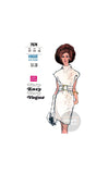 60s Dolman Sleeve Dress with Standing Neckline and Belt, Bust 34" (87 cm) Vogue 7674, Vintage Sewing Pattern Reproduction