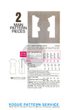 60s Dolman Sleeve Dress with Standing Neckline and Belt, Bust 34" (87 cm) Vogue 7674, Vintage Sewing Pattern Reproduction