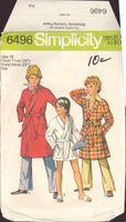 Simplicity 6496 Sewing Pattern, Boys' Robe, Size 10, Cut, Complete