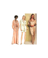 Vogue 7645 Sleepwear: Robe, Top, Pants and Shorts, Uncut, Factory Folded Sewing Pattern Size 8-12
