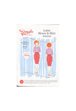 Simple Sew 002 Sewing Pattern, Blouse and Skirt, Size UK 8-18, Uncut, Factory Folded
