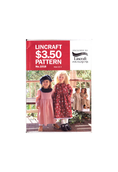 Lincraft 1018 Sewing Pattern Girl's Dress Size 0.5-4 Uncut Factory Folded