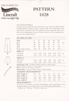 Lincraft 1028 Sewing Pattern Skirts and Belt Size 6-16 Uncut, Factory Folded