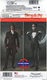 Simplicity 1039 Men's Steampunk Costumes, Uncut, Factory Folded, Sewing Pattern Size 38-44