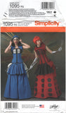 Simplicity 1095 Womens' Dr Who Tardis and Dalek Costumes, Uncut, Factory Folded Sewing Pattern Various Sizes