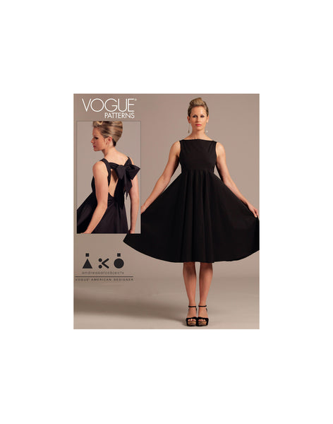 Vogue 1102 Andrea Katz Raised Waistline Evening Dress, Partially Cut, Complete Sewing Pattern (see description)