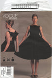 Vogue 1102 Andrea Katz Dress with Raised Waist and Flared Skirt, Partially Cut, Complete, Sewing Pattern Size 6-10
