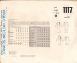 Vogue 1117 Jerry Silverman A-line Dress with Draped Front Panel, Uncut, F/Folded, Sewing Pattern Size 12