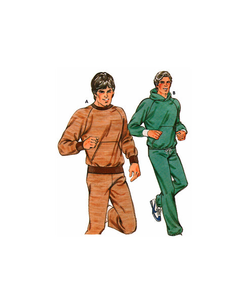 Kwik Sew 1139 Men's Jogging Suit, Uncut, F/Folded, Sewing Pattern Size 34-48