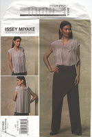 Vogue 1142 Issey Miyake Pleated Top and Fitted Pants, Neatly Cut, Sewing Pattern Size (see description)